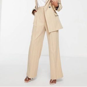 Pinstripe pants in camel, size 6